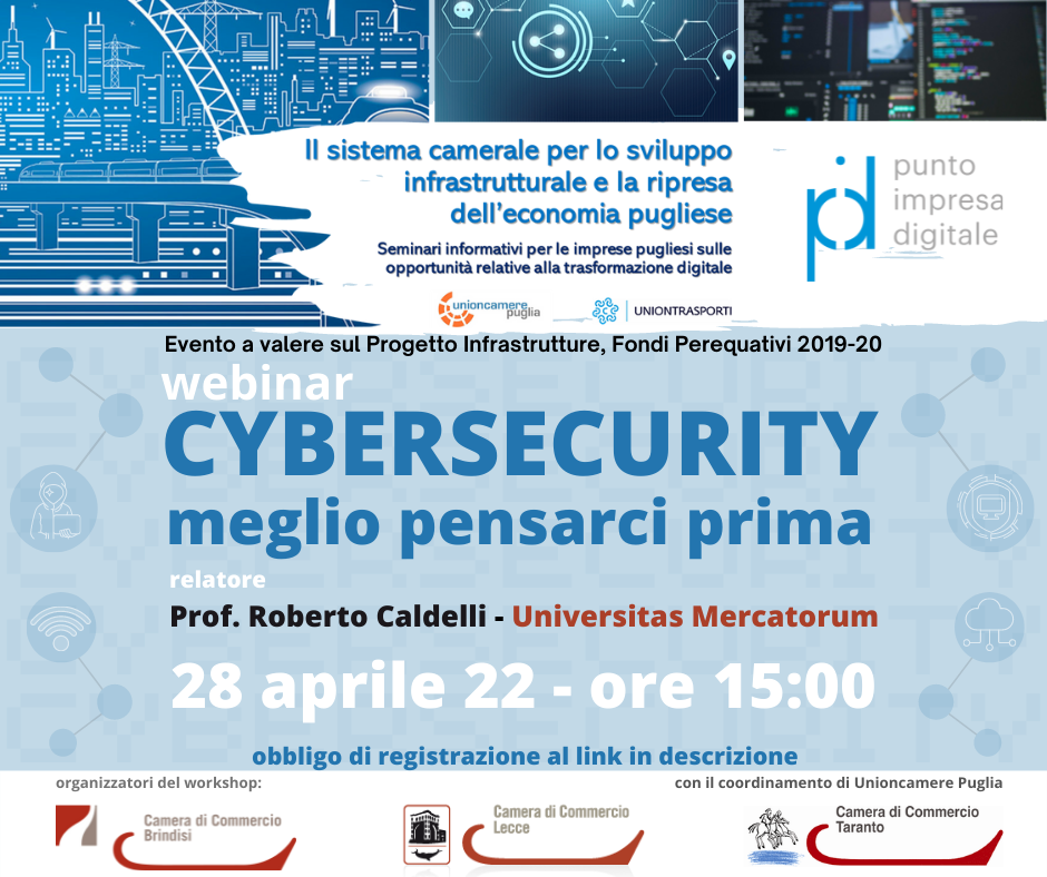 CYBERSECURITY - Webinar 28 aprile 2022 - ore 15:00